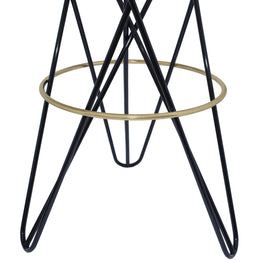 Meridian Mercury Black Iron Bar Stool