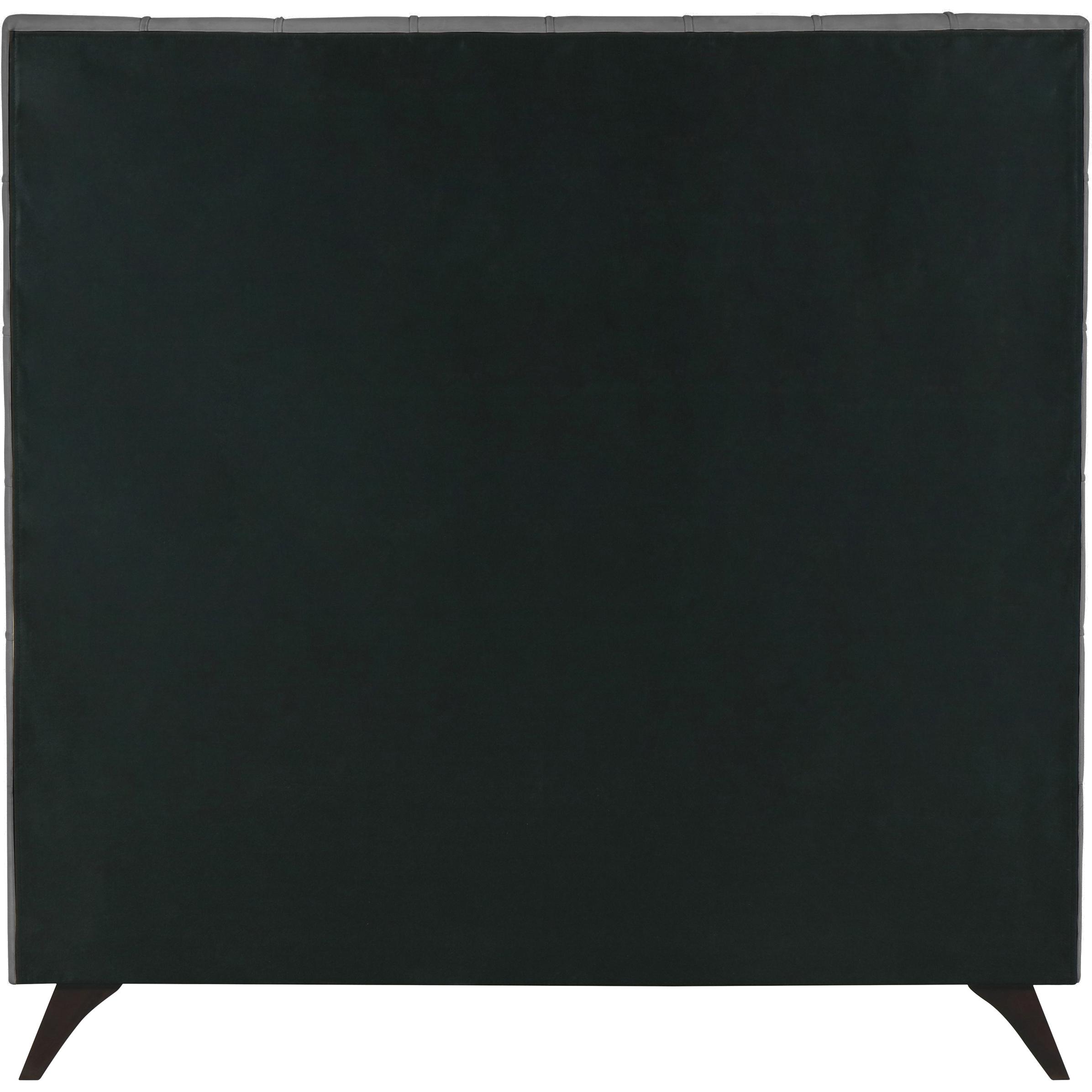Meridian Elly Grey Velvet Full Bed