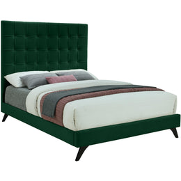 Meridian Elly Green Velvet King Bed