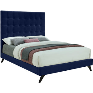 Meridian Elly Navy Velvet King Bed