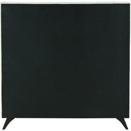 Meridian Elly Cream Velvet Queen Bed