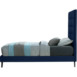 Meridian Elly Navy Velvet Twin Bed