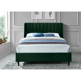 Meridian Eva Green Velvet Full Bed
