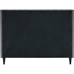 Meridian Eva Grey Velvet Full Bed