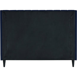 Meridian Eva Navy Velvet Queen Bed