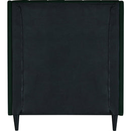 Meridian Eva Green Velvet Twin Bed