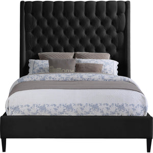 Meridian Fritz Black Velvet Full Bed