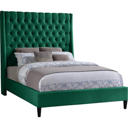 Meridian Fritz Green Velvet Full Bed