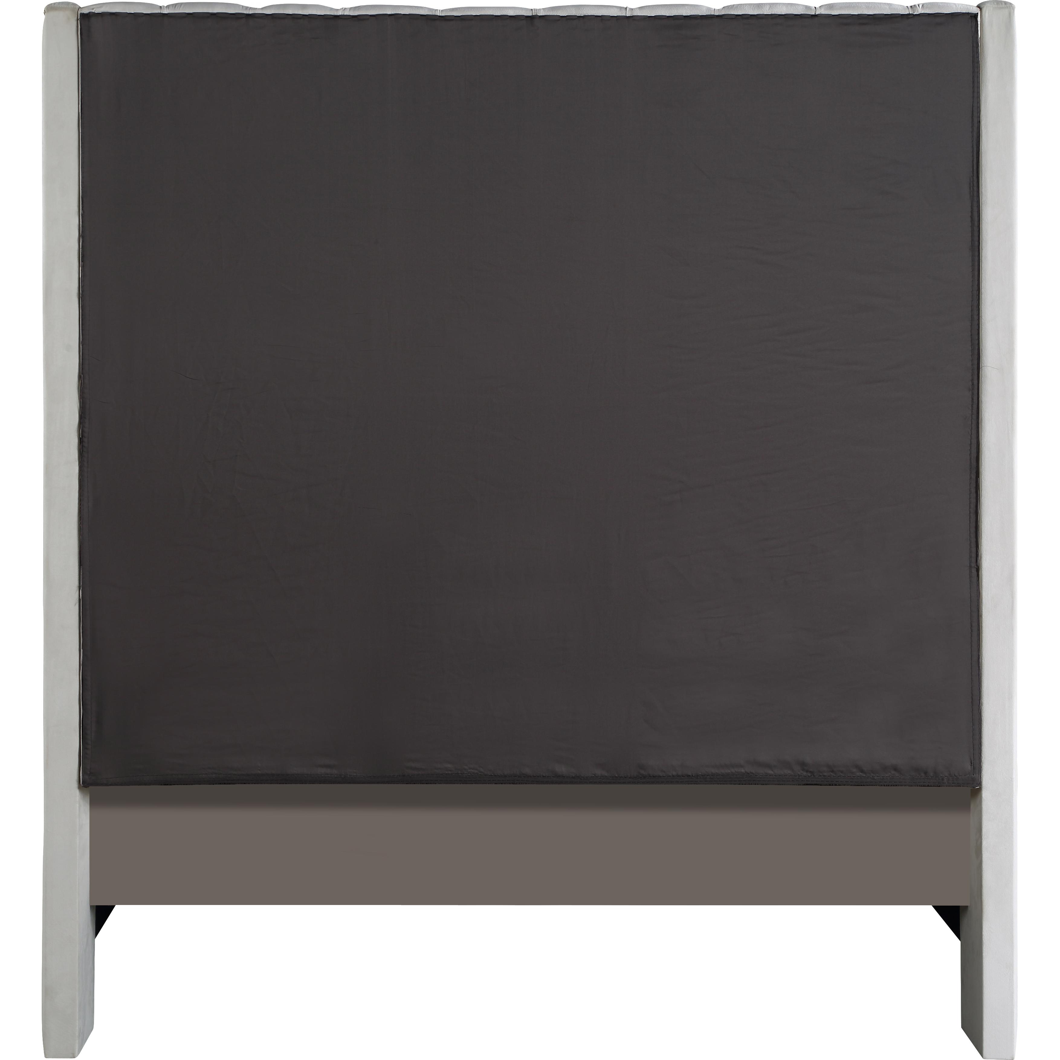 Meridian Fritz Cream Velvet King Bed