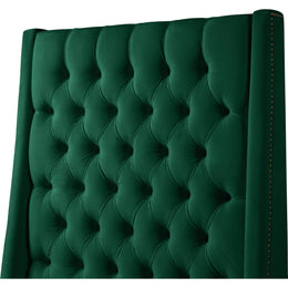 Meridian Fritz Green Velvet King Bed