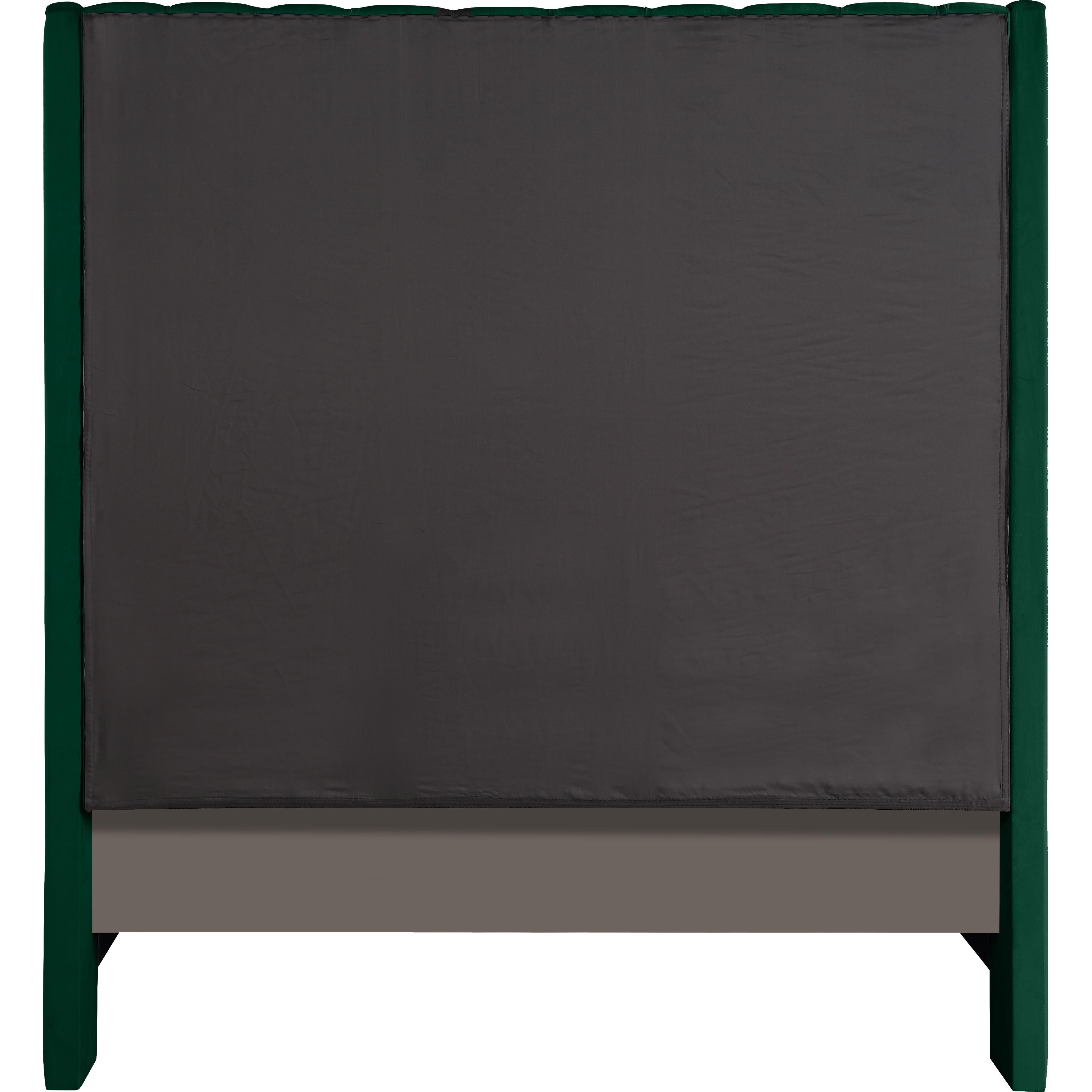 Meridian Fritz Green Velvet King Bed