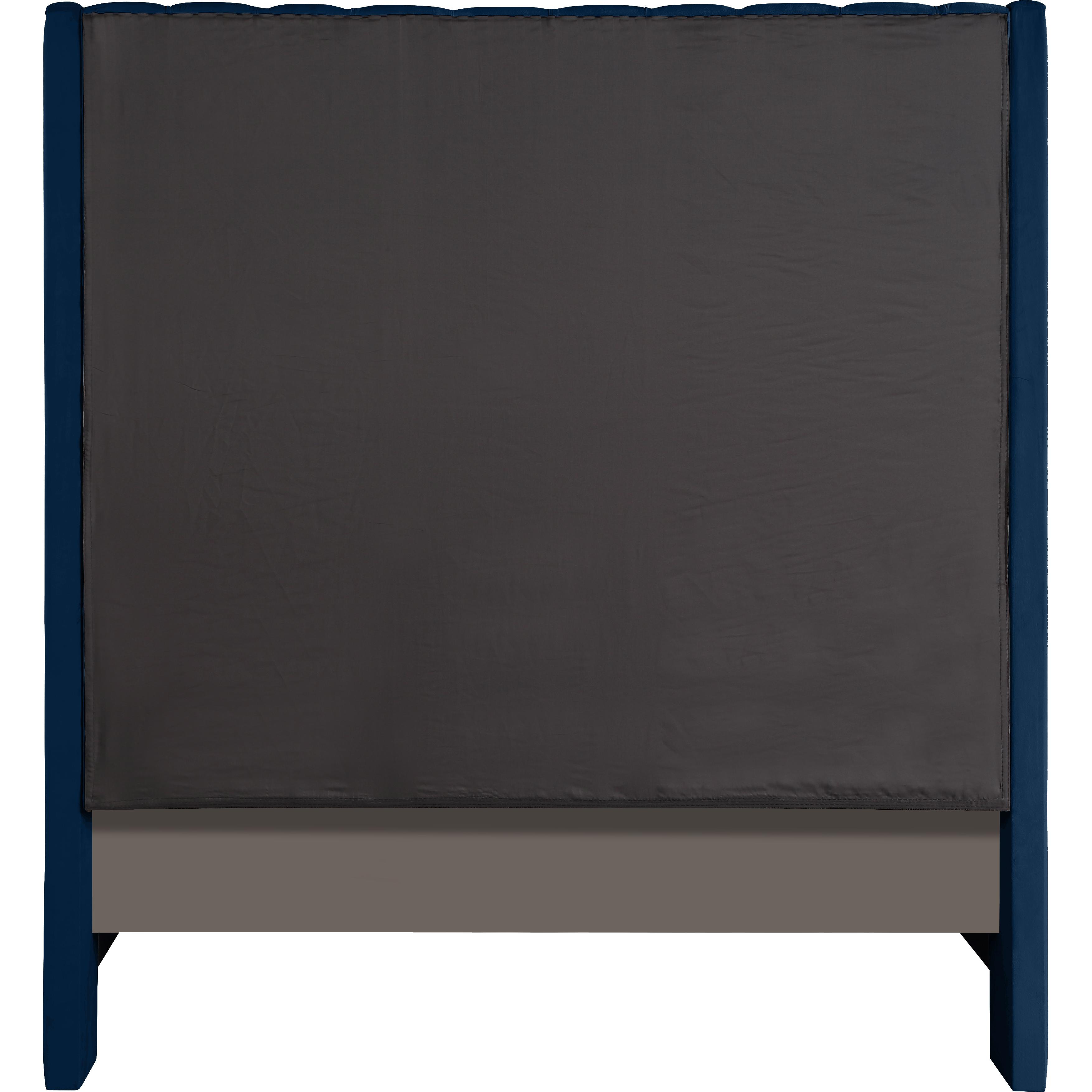 Meridian Fritz Navy Velvet Queen Bed
