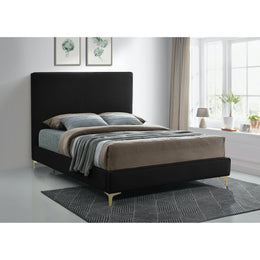 Meridian Geri Black Velvet Full Bed