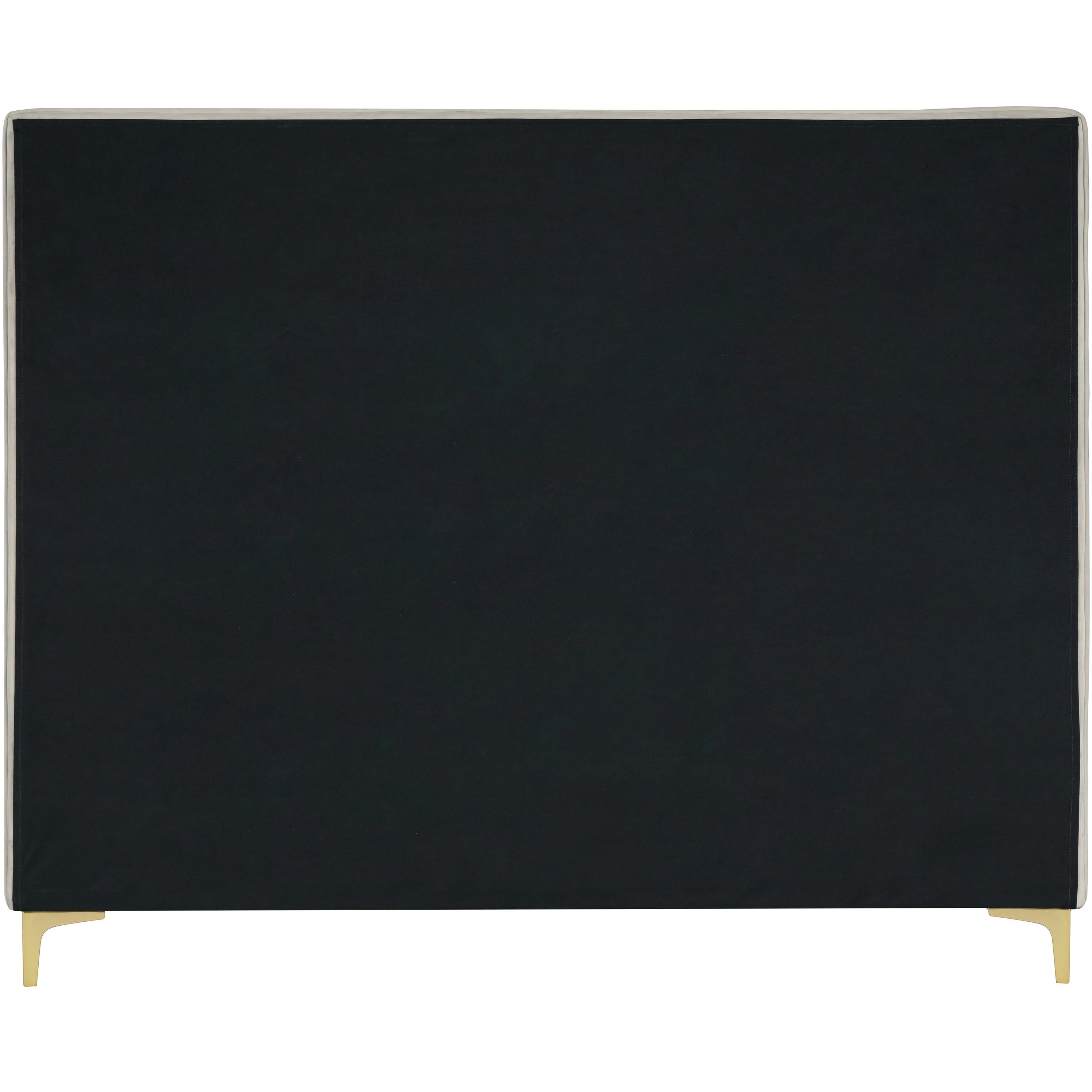 Meridian Geri Cream Velvet Full Bed