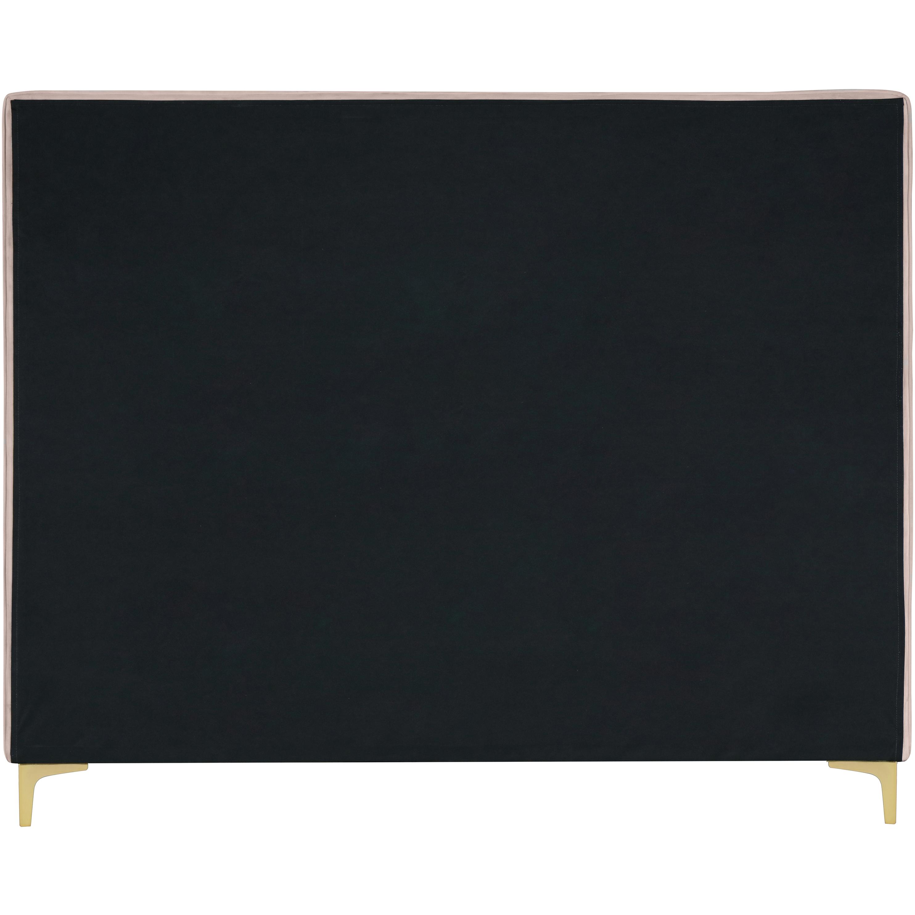 Meridian Geri Pink Velvet Full Bed