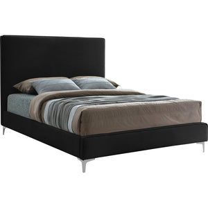 Meridian Geri Black Velvet King Bed