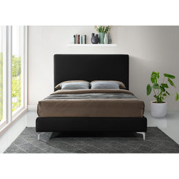 Meridian Geri Black Velvet King Bed