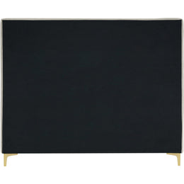 Meridian Geri Cream Velvet King Bed