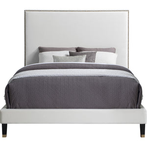 Meridian Harlie Cream Velvet Full Bed