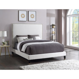 Meridian Harlie Cream Velvet Full Bed