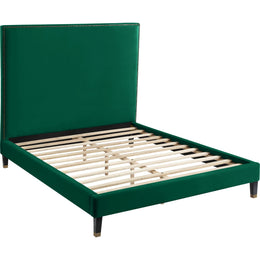 Meridian Harlie Green Velvet King Bed