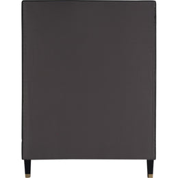 Meridian Harlie Black Velvet Twin Bed