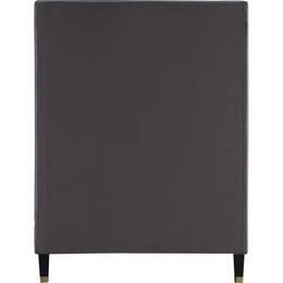 Meridian Harlie Grey Velvet Twin Bed