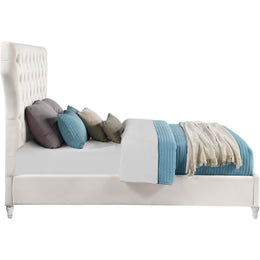 Meridian Kira Cream Velvet King Bed