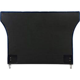 Meridian Kira Navy Velvet Queen Bed