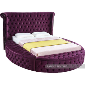 Meridian Luxus Purple Velvet Full Bed