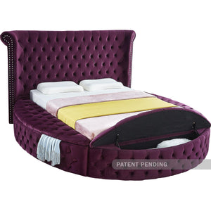 Meridian Luxus Purple Velvet Full Bed