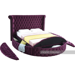 Meridian Luxus Purple Velvet Full Bed