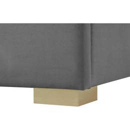 Meridian Nora Grey Velvet Full Bed