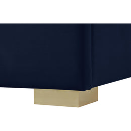 Meridian Nora Navy Velvet Twin Bed