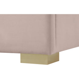 Meridian Nora Pink Velvet Twin Bed