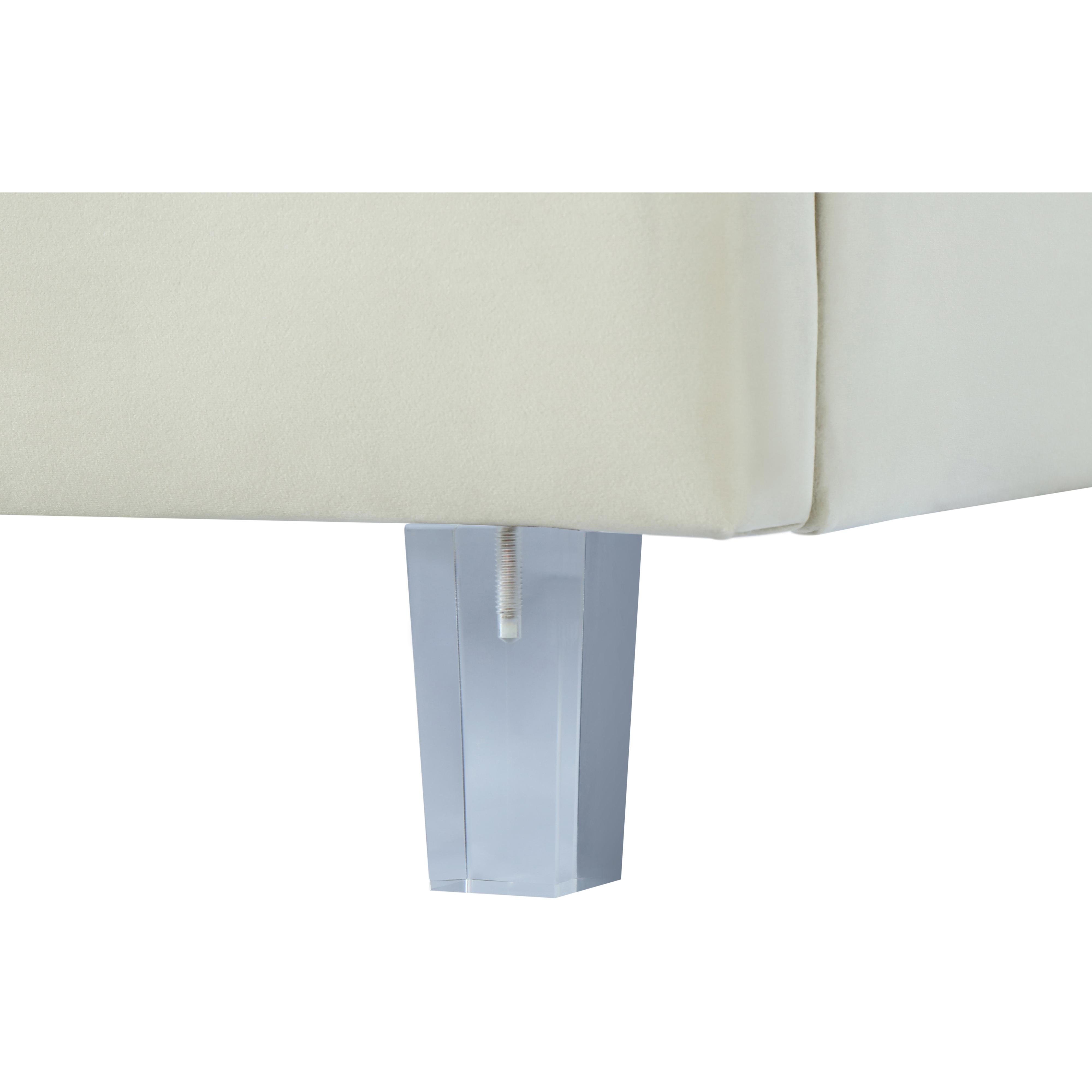 Meridian Rainbow Cream Velvet Full Bed
