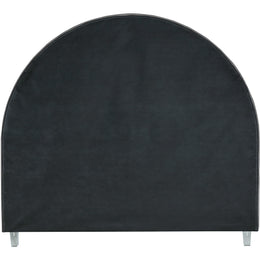 Meridian Rainbow Grey Velvet Full Bed
