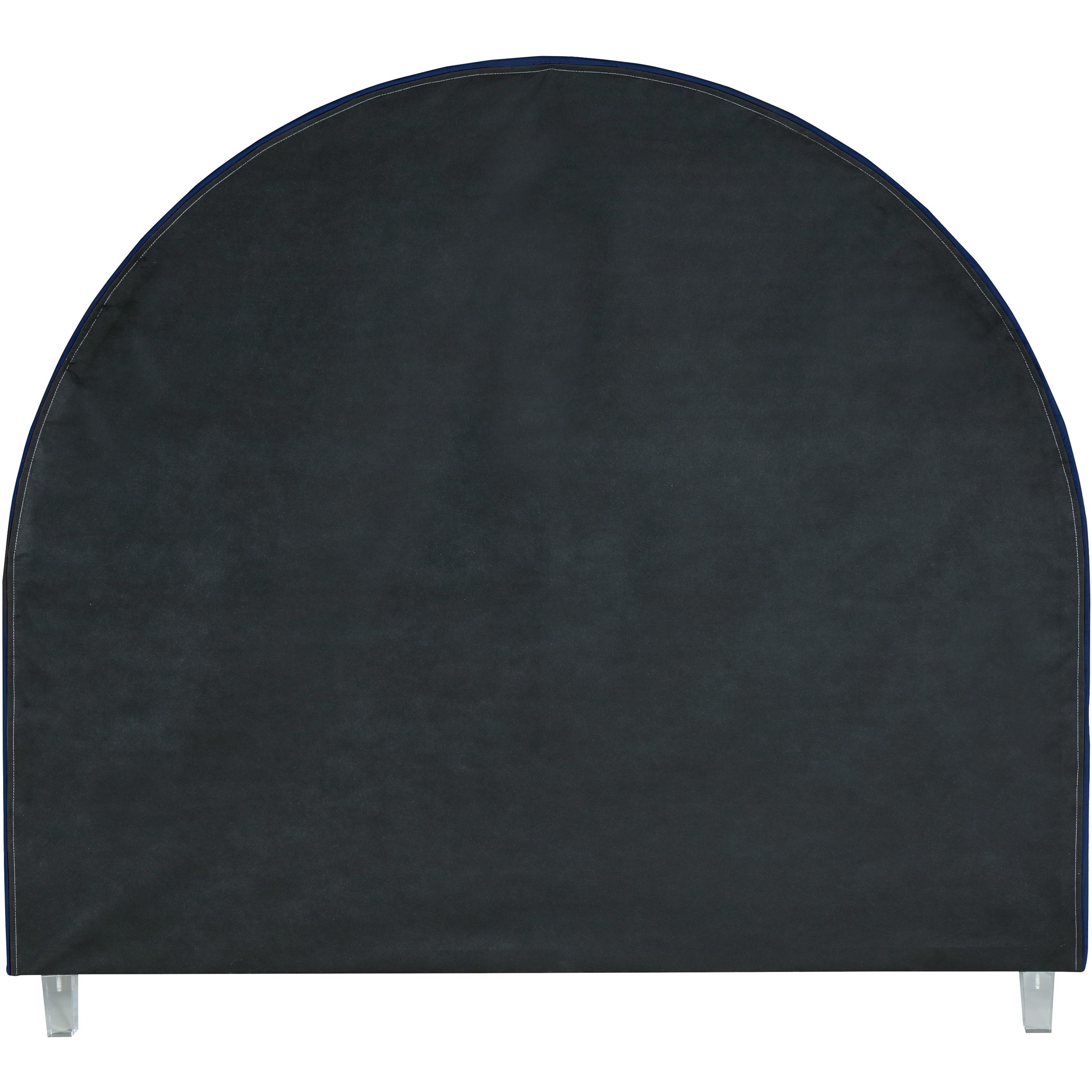 Meridian Rainbow Navy Velvet Full Bed