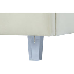 Meridian Rainbow Cream Velvet King Bed