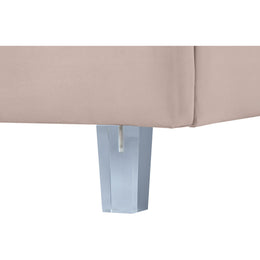 Meridian Rainbow Pink Velvet Queen Bed