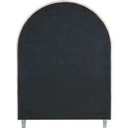 Meridian Rainbow Pink Velvet Twin Bed