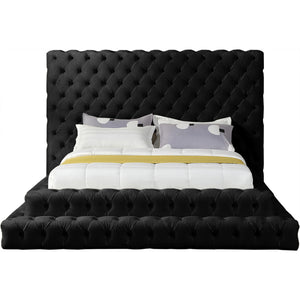 Meridian Revel Black Velvet Queen Bed (3 Boxes)