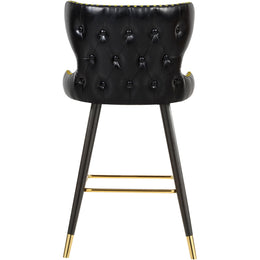 Meridian Hendrix Black Vegan Leather Counter/Bar Stool