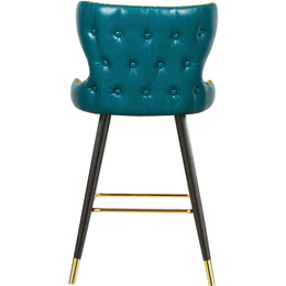 Meridian Hendrix Blue Vegan Leather Counter/Bar Stool