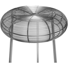 Meridian Tuscany Silver Metal Bar Stool