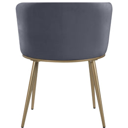 Meridian Skylar Grey Velvet Dining Chair
