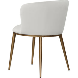 Meridian Skylar White Vegan Leather Dining Chair