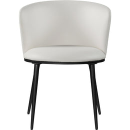 Meridian Skylar White Vegan Leather Dining Chair