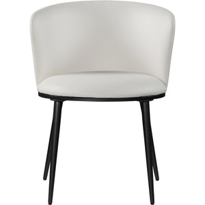 Meridian Skylar White Vegan Leather Dining Chair