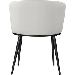 Meridian Skylar White Vegan Leather Dining Chair